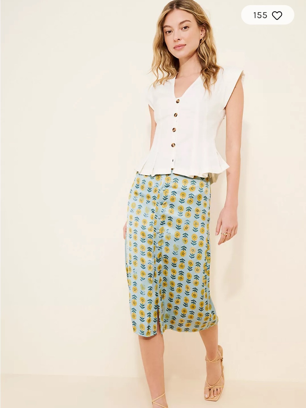 Free People floral Midi Skirt - Picture 3 of 10